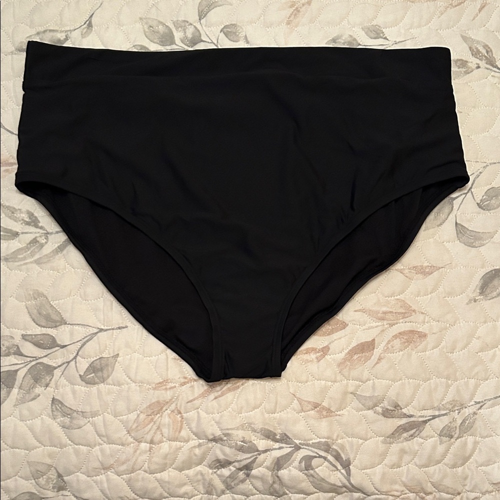 Women's Black High-Waisted Bikini Bottom